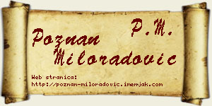 Poznan Miloradović vizit kartica